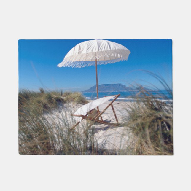 Felpudo Paraguas y silla en la playa (Anverso)