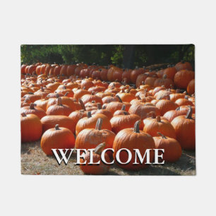 Felpudo Parche de calabaza Fotografía de la cosecha otoñal