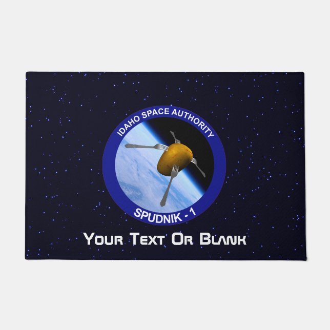 Felpudo Parche de misión de satélite Idaho Spudnik (Anverso)