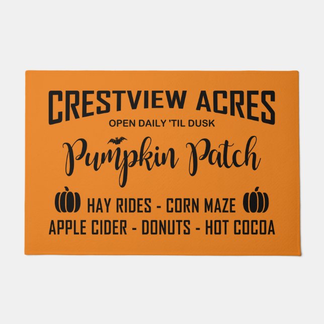 FELPUDO PARCHE DE PUMPKIN DE CRESTVIEW ACRES (Anverso)