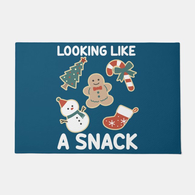 Felpudo Parece un refrigerio de dulces navideños (Anverso)