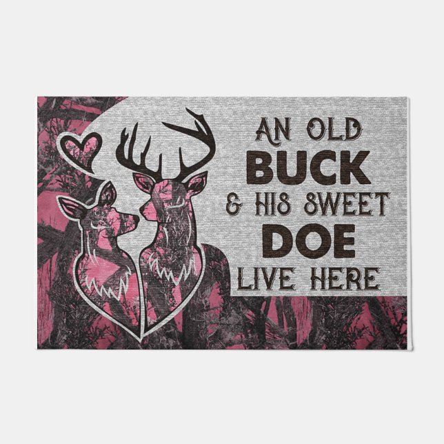 Felpudo Pareja De Caza Personalizada, Regalo Para Cazador (Anverso)