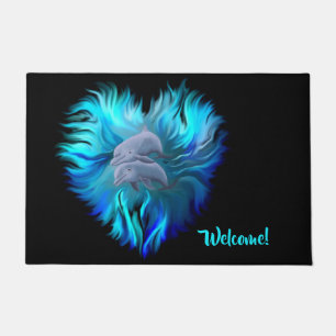 Felpudo Pareja de delfines