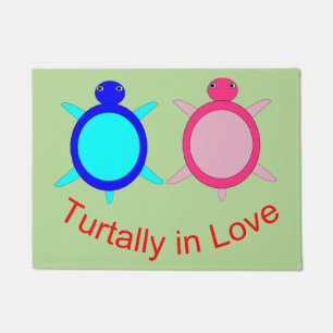Felpudo Pareja De Tortuga Cuta