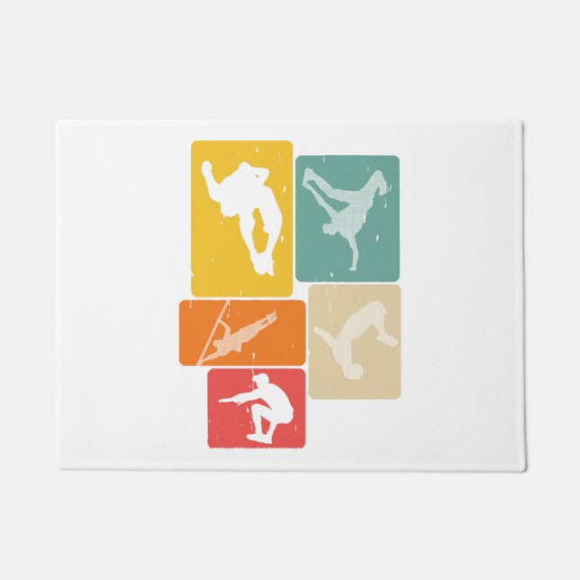 Felpudo Parkour Freerunner Traceur Retro Freerunning (Anverso)