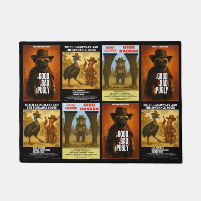 Felpudo Parodia de cartel de película western (Anverso)