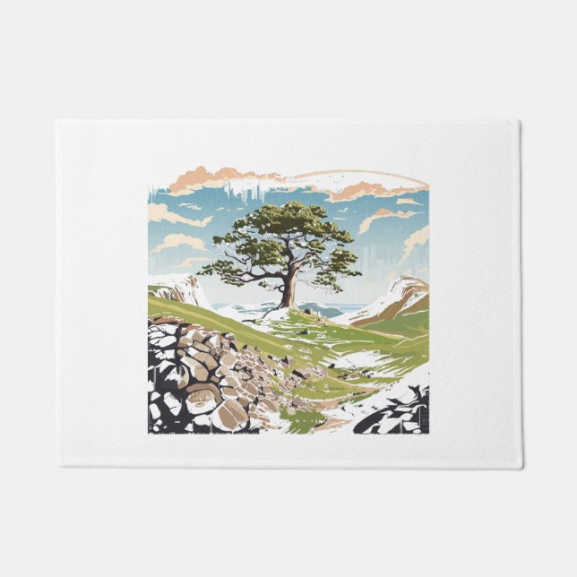 Felpudo Parque nacional Northumberland Sycamore Gap Tree (Anverso)