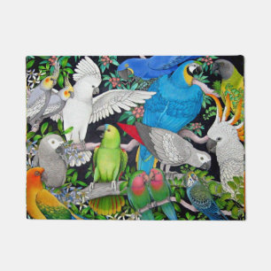 Felpudo Parrotas mascotas del Doormat Mundial