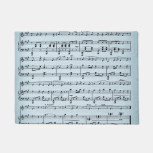 Felpudo Partitura Azul