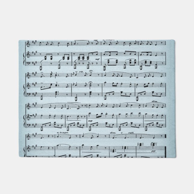 Felpudo Partitura Azul (Anverso)