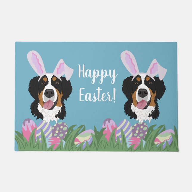Felpudo Pascua de Perro de Montaña de Bernese (Anverso)