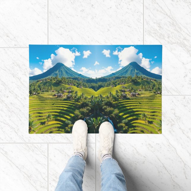 Felpudo "Paso a la serenidad - ¡Bienvenido a Bali!" (Interior)