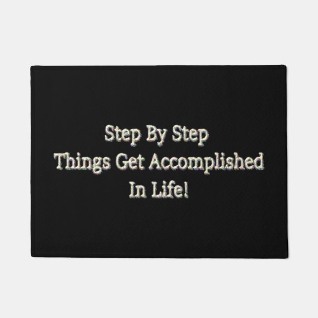 Felpudo "Paso a paso" Diseño Cuto. ¡Hazte con una en Zazzl (Anverso)