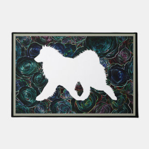 Felpudo Paso lateral 24" del samoyedo" estera de puerta