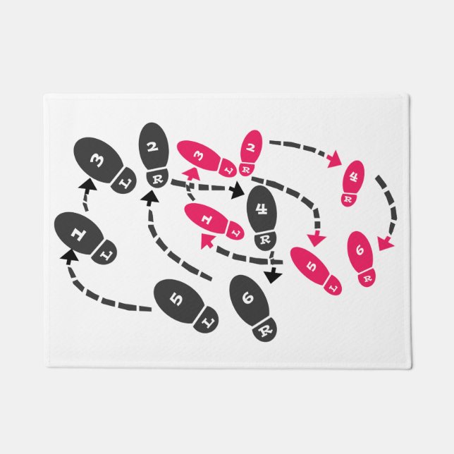 Felpudo Pasos de danza frescos (Anverso)