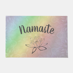 Felpudo Pastel de arcoiris Namaste