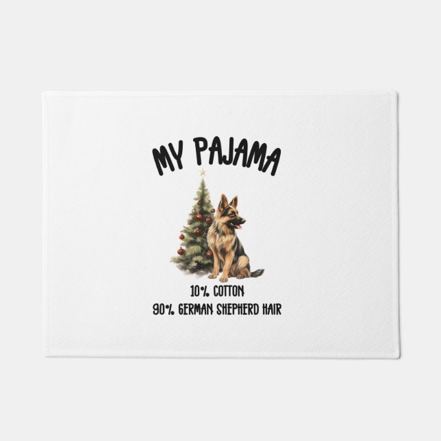 Felpudo Pastor y Navidades alemanes, diseño divertido de p (Anverso)