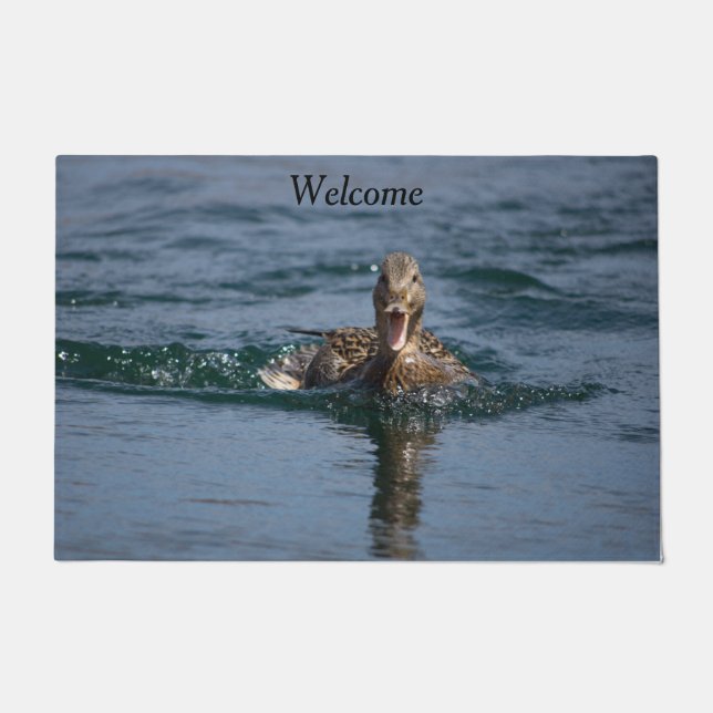 Felpudo Pato abierto con pico (Anverso)