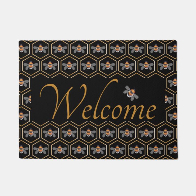 Felpudo Pato De Honeyoba Y Abejas (Anverso)