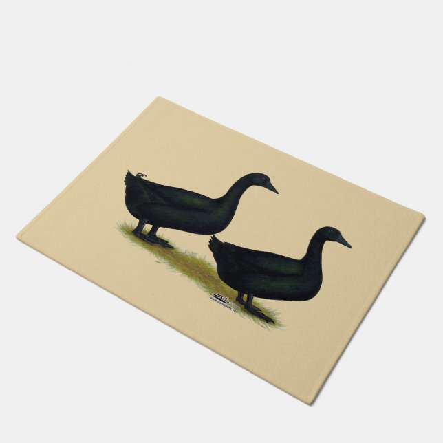 Felpudo Patos: Cayugas negro (Angular)