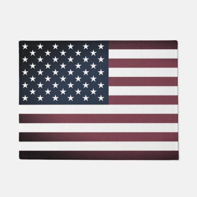 Felpudo Patriótico de Doormat, bandera de los Estados Unid (Anverso)