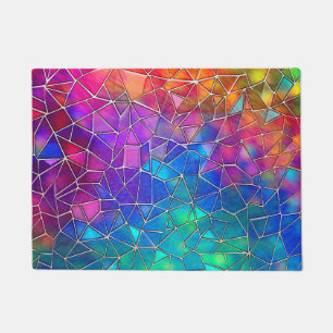 Felpudo Patrón arcoiris de vidrio templado
