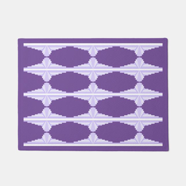 Felpudo Patrón Art Deco en Lilac (Anverso)