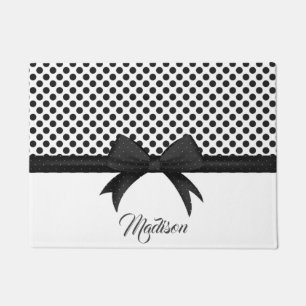 Felpudo Patrón Black Bow and Dots