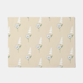 Felpudo Patrón Botánico Bohemio Beige Floral