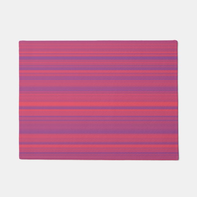 Felpudo Patrón continuo de rayas moradas rojas (Anverso)
