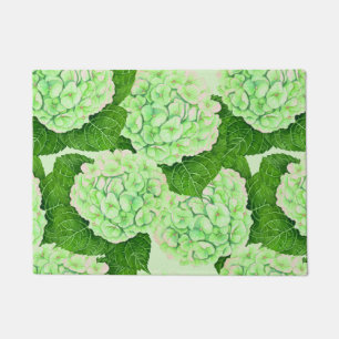 Felpudo Patrón de acuarela de Hydrangea