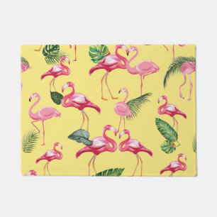 Felpudo Patrón de amor de flamencos 3