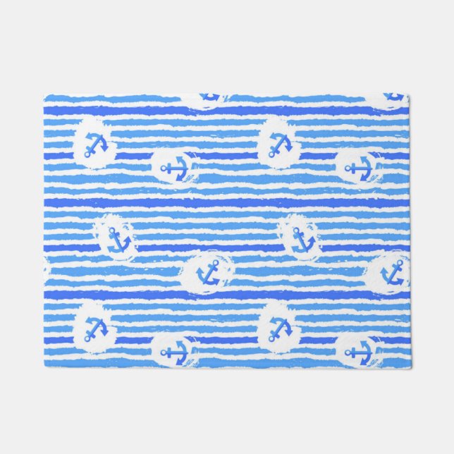 Felpudo Patrón de anclaje de color de agua 1 (Anverso)