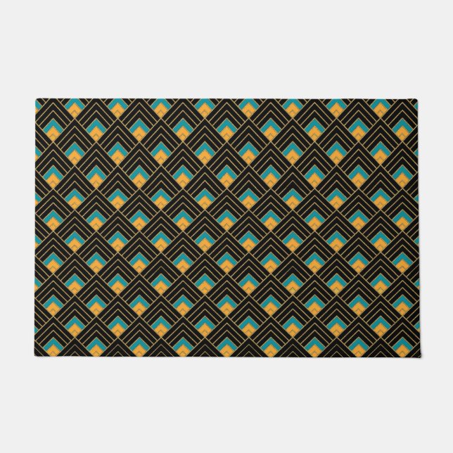 Felpudo Patrón de Art Deco Inteligente (Anverso)