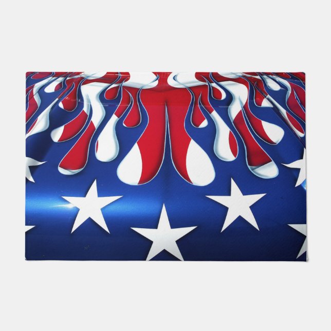 Felpudo Patrón de bandera estadounidense (Anverso)