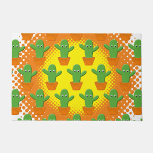 Felpudo Patrón de cactus de Personalizado corto