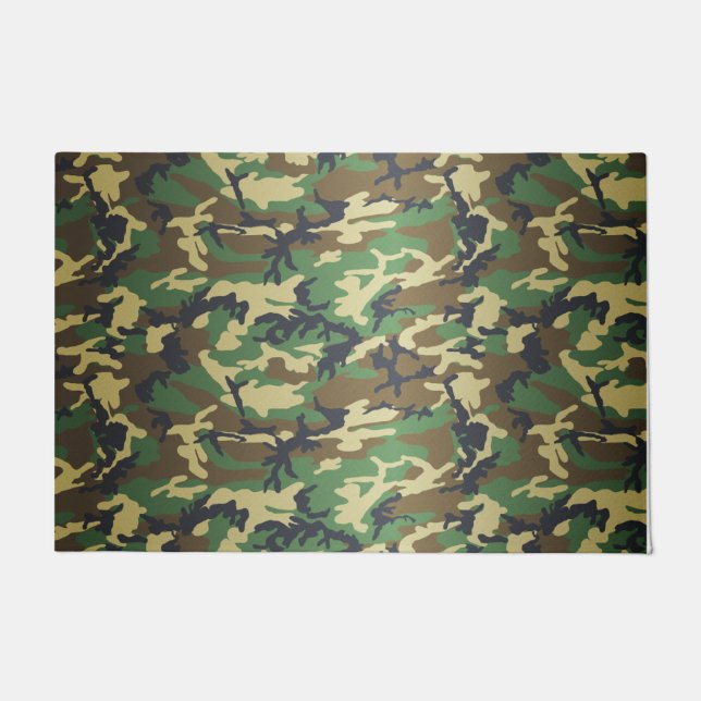 Felpudo Patrón de camuflaje de Woodland Camo (Anverso)