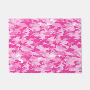 Felpudo Patrón de camuflaje rosa – Conciencia sobre el cán