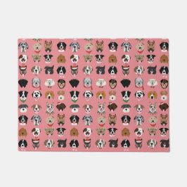 Felpudo Patrón de cara de perro de los navidades