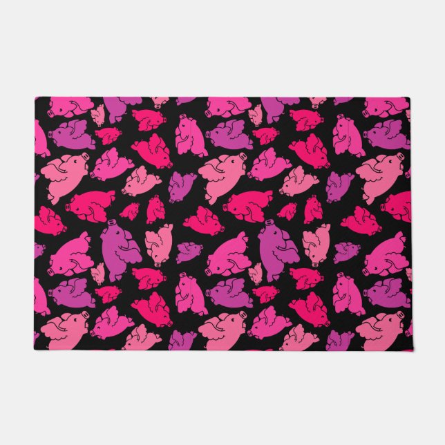 Felpudo Patrón de cerdo rosado (Anverso)