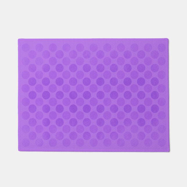 Felpudo Patrón de círculos púrpura retro (Anverso)