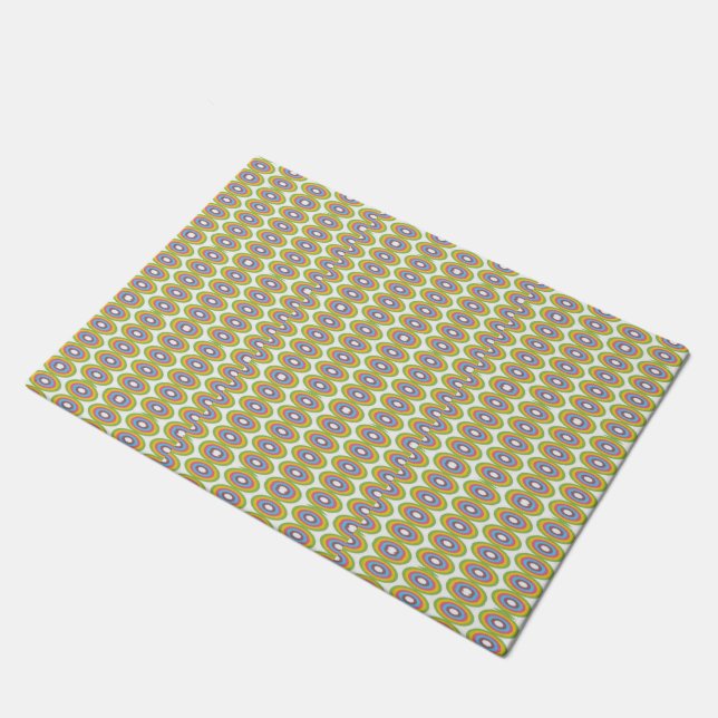 Felpudo Patrón de círculos retro (Angular)