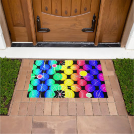 Felpudo Patrón de colores vibrantes