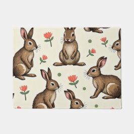 Felpudo Patrón de conejo de cosecha