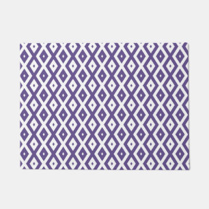Felpudo Patrón de diamante ultravioleta y blanco