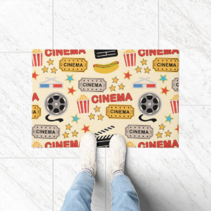 Felpudo Patrón de diversión del cine