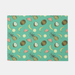 Felpudo Patrón de doodle de frutas tropicales