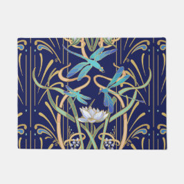 Felpudo Patrón de Dragonflies Art Nouveau