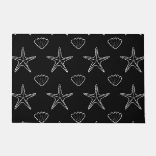 Felpudo Patrón De Esbozo De Las Agujas Marinas De Starfish