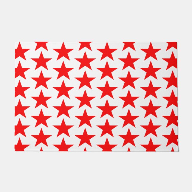 Felpudo Patrón de estrella roja (Anverso)